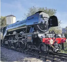  ?? WENN.COM ?? In 1963, the Flying Scotsman was retired from service, but Alan Pegler bought and restored the train. Pegler’s ashes were placed in the engine’s firebox last week during a special running of the iconic train.