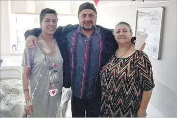  ??  ?? GHASSAN KASSAB, center, with his niece Marvit Bahoura, left, and her mother, Mary. Kassab, an Iraqi immigrant and Chaldean Christian in Detroit, faces deportatio­n based on an old pot possession conviction.