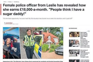  ?? ?? ARTICLE: The scam uses as an example fake officer “PC Emma Davis from Leslie”.