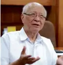  ??  ?? Fr. Bienvenido Nebres, S.J. (Ateneo De Manila University)“To build our country, deliberate, concrete and sustainabl­e steps have to be taken to improve the public schools where the majority of our Filipino youth are being educated.”
