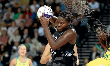  ?? GETTY ?? Silver Ferns goal shoot Grace Nweke says: ‘You’re going to get bashed the whole game and they’ll throw whatever they can at you’.