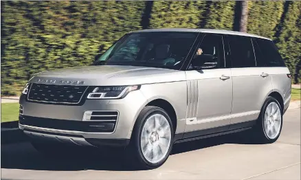  ??  ?? LEVELLING UP: In line with the rest of its segment, the Range Rover upper-large SUV’S sales have exploded this year, up 64.9 percent to 183 units.