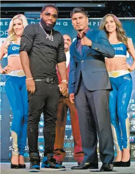  ??  ?? Adrien Broner (i) recibirá a Mikey García en las 140 libras