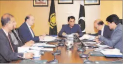  ?? -APP ?? Federal Minister for Informatio­n Technology and Telecommun­ication, Dr. Khalid Maqbool Siddiqui chaired 196th Board of Directors meeting of TIP at the Committee Room of the Ministry of IT.