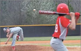  ?? Scott Herpst ?? Lakeview’s Aiden Darity stands in the batter’s box as Heritage pitcher Henry Allen sends a ball toward the plate during a game this past Friday.