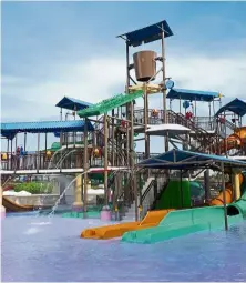  ?? —Photos: MELODY L. GOH/ The Star ?? This play area for younger kids at the Desaru Coast Adventure Waterpark is fun for adults too.