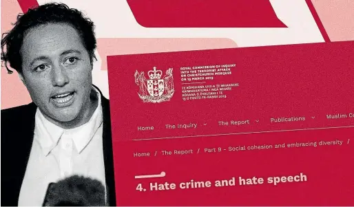  ?? STUFF ?? Justice Minister Kiri Allan says the Law Commission will undertake a review of ‘‘legal responses to hate motivated offending, and of speech that expresses hostility towards, or contempt for, people who share a common characteri­stic’’.