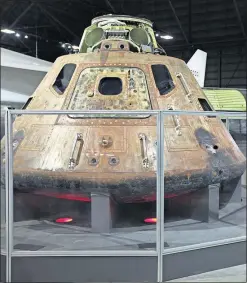  ?? STEPHENS/DISPATCH] [STEVE ?? The Apollo 15 capsule, displayed at the National Museum of the U.S. Air Force, took three astronauts to the moon.