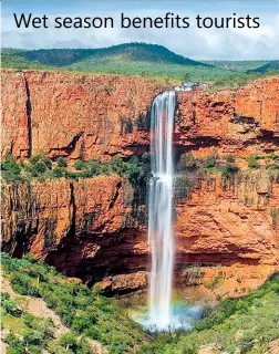 ?? Photo by Yane ?? Above: Waterfalls in the East Kimberley.
