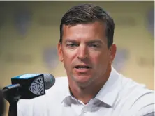  ?? Jae C. Hong / Associated Press ?? Cal head coach Justin Wilcox has plenty of options at QB.