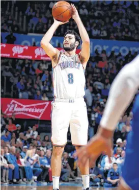  ?? [PHOTO BY SARAH PHIPPS, THE OKLAHOMAN] ?? Alex Abrines, a career 37.5 percent 3-point shooter, went a combined 3-of-13 from beyond the arc in the Thunder’s past two games.