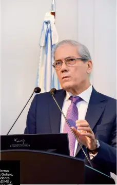  ?? ?? Guillermo Gómez Galizia, presidente de CADIME y Fundación DPT.