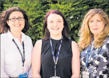  ??  ?? Pictured: Outstandin­g rated apprentice­ships at Loughborou­gh College go from strength to strength - (from left) sales and recruitmen­t executives Jillie Oliver, Charlotte Hadley and Therese Zamirska.