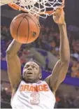  ?? MARK KONEZNY, USA TODAY SPORTS ?? Syracuse and Jerami Grant slammed Western Michigan.