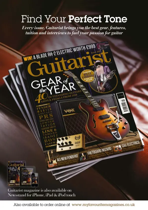  ??  ?? Guitarist magazine is also available on Newsstand for iPhone, iPad &amp; iPod touch