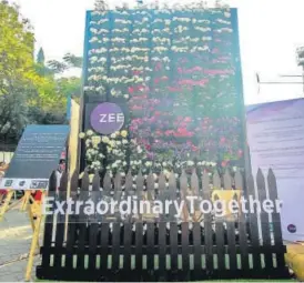  ??  ?? The vertical garden concept at the Zee enclosure at HTKGAF