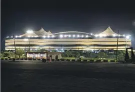  ?? Darko Bandic Associated Press ?? AL BAYT STADIUM in Khor, Qatar, is one of many that will host World Cup games this fall and was built by the labor of migrant workers over the last 12 years.