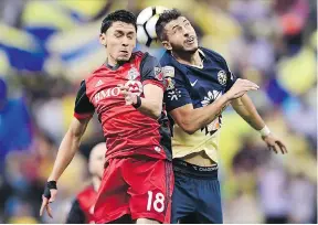  ?? PEDRO PARDO/AFP/GETTY IMAGES ?? Toronto FC’s Marky Delgado, left, and his teammates are taking aim at a CONCACAF Champions League title beginning Tuesday in Toronto.