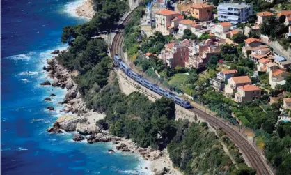  ??  ?? Train travel on the Côte d’Azur. Photograph: Alamy