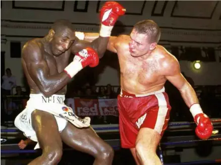  ?? Photo: ACTION IMAGES/BRANDON MALONE ?? ON THE ATTACK: Vasiliev lets fly at Nelson in 2001, 14 years before he died