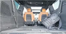  ?? JUSTIN PRITCHARD • POSTMEDIA ?? The Pinnacle comes with two rows of seating that collapse into the floor and an intelligen­t AWD system.