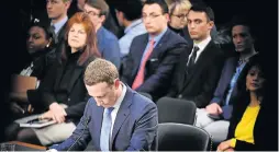  ?? Picture: AFP ?? FACING THE HEAT: Facebook founder and chief executive Mark Zuckerberg testifies at a Senate committee hearing on Capitol Hill on Tuesday