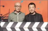  ?? PROVIDED TO CHINA DAILY ?? Author Han Dong (left) will make his directoria­l debut among projects launched by Jia Zhangke (right).