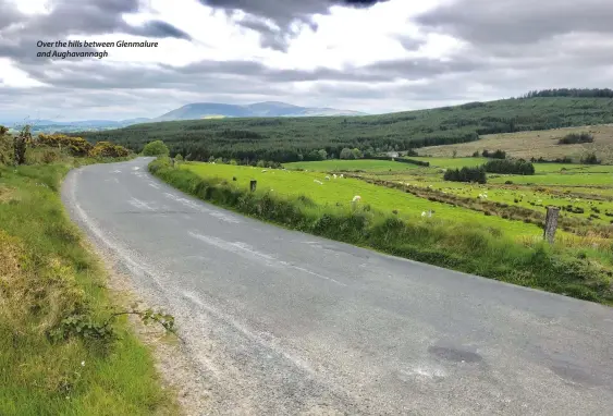  ??  ?? Over the hills between Glenmalure and Aughavanna­gh