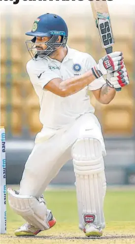  ?? PTI ?? Hanuma Vihari top-scored for Rest of India with 114 against Vidarbha in the Irani Cup on Tuesday.