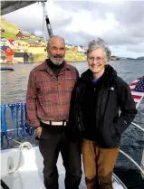  ??  ?? Dick and Ginger Stevenson spent the past decade on the other side of the pond aboard their 40-footer Alchemy.