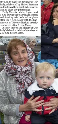  ??  ?? Noreen O’Dwyer and her grandson Bobby Kennedy from Ramsgrange.