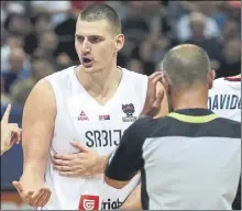  ?? Foto: efe ?? Nikola Jokic, insuficien­te para Serbia