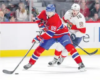  ?? JOHN MAHONEY ?? While the quality of his opponents has helped, Brandon Davidson has been reliable at both ends of the rink this season, leading the Canadiens’ regular defencemen in fewest shots against at even strength.