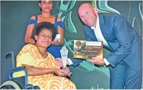  ?? Photo: File. ?? Para-table tennis athlete Merewalesi Rodan was named 2019 Wyndham Destinatio­ns Sportspers­on of the Year during the Disability Gala Awards night on March 10, 2019.