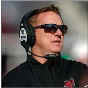  ?? (AP file photo) ?? Arkansas State football Coach Blake Anderson said he was pleased with the Red Wolves’ start to voluntary workouts this week. “I think all in all, it was a good week and good start to where we’re headed,” he said.