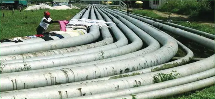  ??  ?? Gas Pipeline in Niger Delta