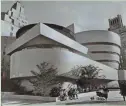  ?? ASSOCIATED PRESS ?? This is an exterior view from April 1959 of the Solomon R. Guggenheim Museum on New York's Fifth Avenue, designed by Wisconsin architect Frank Lloyd Wright and formally opened Oct. 21, 1959.