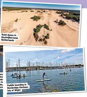  ?? ?? Paddle boarding in Bembridge Harbour, Isle of Wight