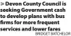  ?? BRIDGET BATCHELOR ?? Devon County Council is seeking Government cash to develop plans with bus firms for more frequent services and lower fares