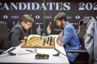  ?? FIDE ?? Winning strategy: Gukesh employed Nimzo-Indian Defence against Abasov and won on account of a passed pawn.