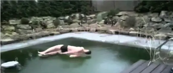  ?? HANDOUT PHOTO ?? Remember the viral video of this guy who thought it’d be funny to jump off his deck into his frozen-over pool, expecting to break through the ice but didn’t? People injure themselves in the craziest ways, particular­ly over the holidays.