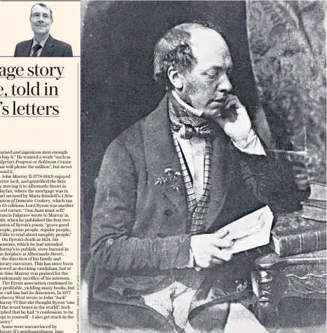  ??  ?? Dynasty: John Murray III (180892), whose greatest success was publishing Samuel Smiles’s Self-Help; the seal of Lord Byron, left; and a letter from Jane Austen, right