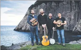  ?? SUBMITTED ?? The Caribbean and Atlantic Canadian Music Showcase will feature St. John’s band Rum Ragged. They are comprised of (from left) singer/accordion player Aaron Collis, singer/guitarist Mark Manning, Anthony Chafe on bodhran and Michael Boone on bass and...