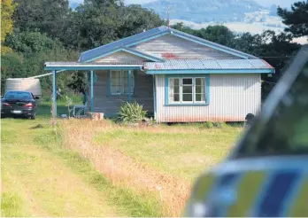  ?? Picture / NZME ?? The family property at Three Mile Bush, Kamo, where David Taniora died.