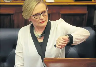  ?? /Ruvan Boshoff ?? Sticking to statement: DA Western Cape premier Helen Zille during the debate on her controvers­ial colonialis­m tweets in the Western Cape legislatur­e on Tuesday.