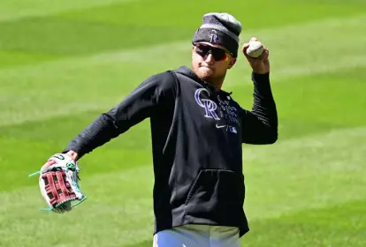  ?? Hyoung Chang, The Denver Post ?? Rockies pitcher Kyle Freeland warms up during a team workout at Coors Field on Thursday afternoon. He will start Friday’s opener against the Dodgers.