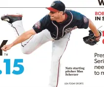  ?? USA TODAY SPORTS ?? Nats starting pitcher Max Scherzer