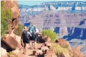  ?? FILE PHOTO/ASSOCIATED PRESS ?? Hikers on the South Kaibab Trail in Grand Canyon National Park, Ariz. About 4.5 million people visit the Grand Canyon every year
