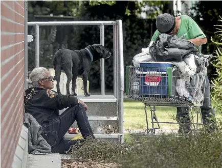  ?? PHOTO: IAIN MCGREGOR/STUFF ?? Begging and homelessne­ss in Christchur­ch’s Linwood Village are causing concerns for some local businesses.