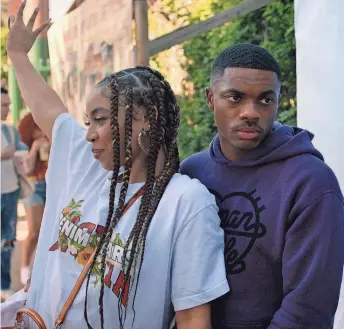  ?? PROVIDED BY NETFLIX VIA AP ?? Andrea Ellsworth and Vince Staples appear in an episode of “The Vince Staples Show.”